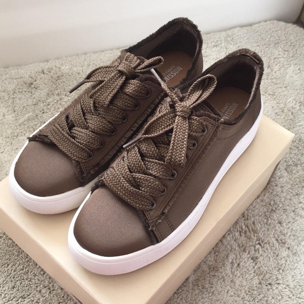 Mossimo Supply Co. Green Satin Platform Sneakers